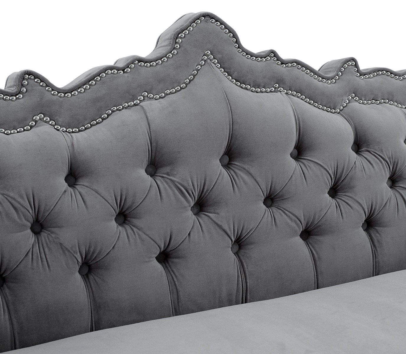 TOV Furniture Brooks Grey Velvet Sofa
