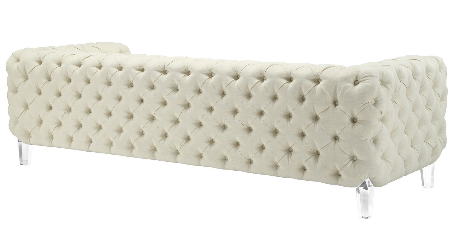 TOV Furniture Celine Beige Linen Sofa