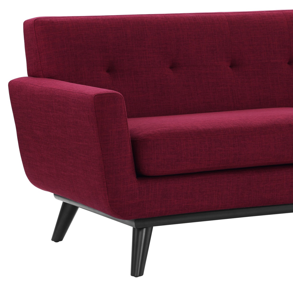 TOV Furniture James Red Linen Sofa