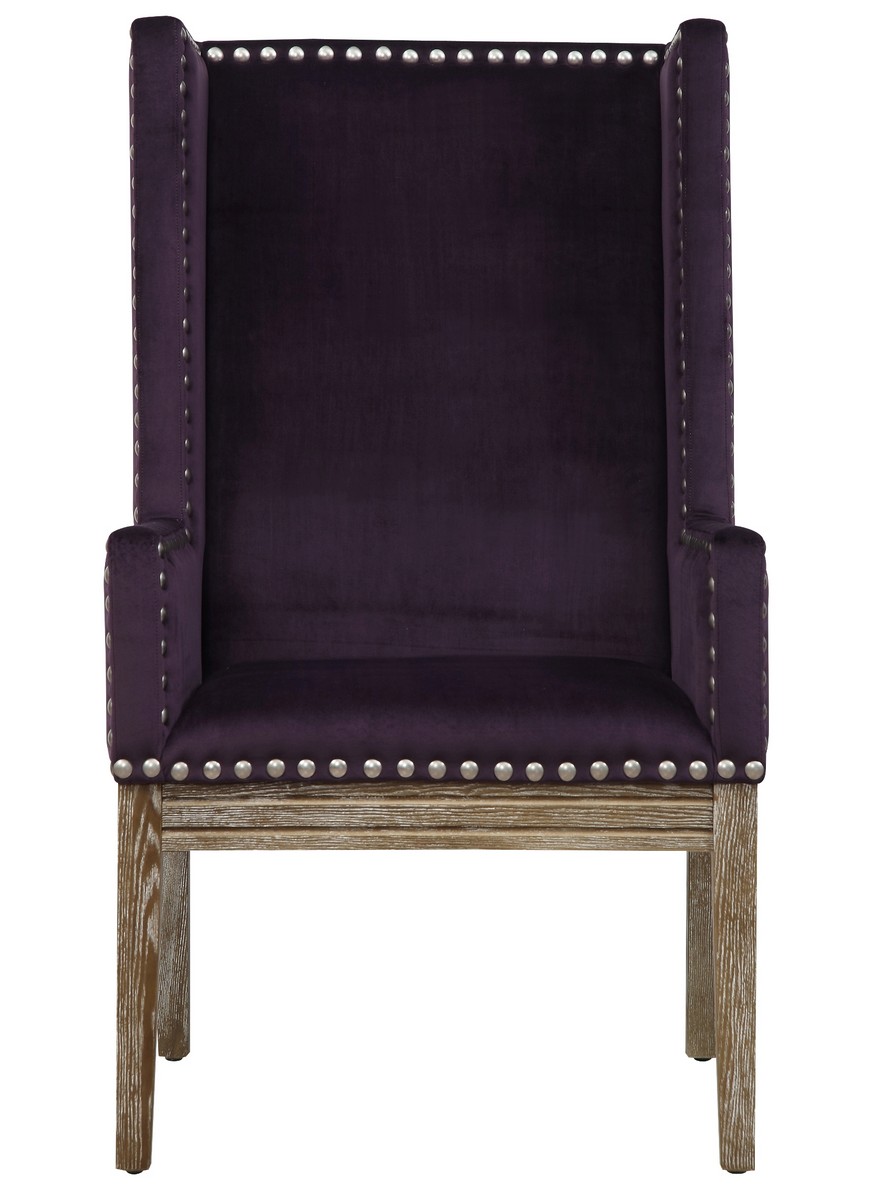 TOV Furniture Tribeca Purple Velvet Chair