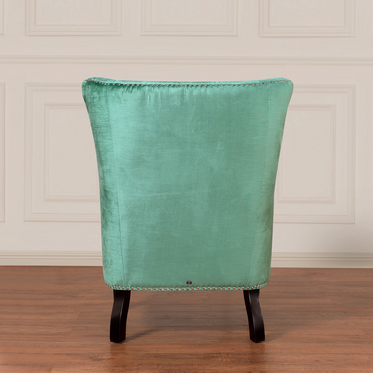 TOV Furniture Soho Turquoise Velvet Wing Chair