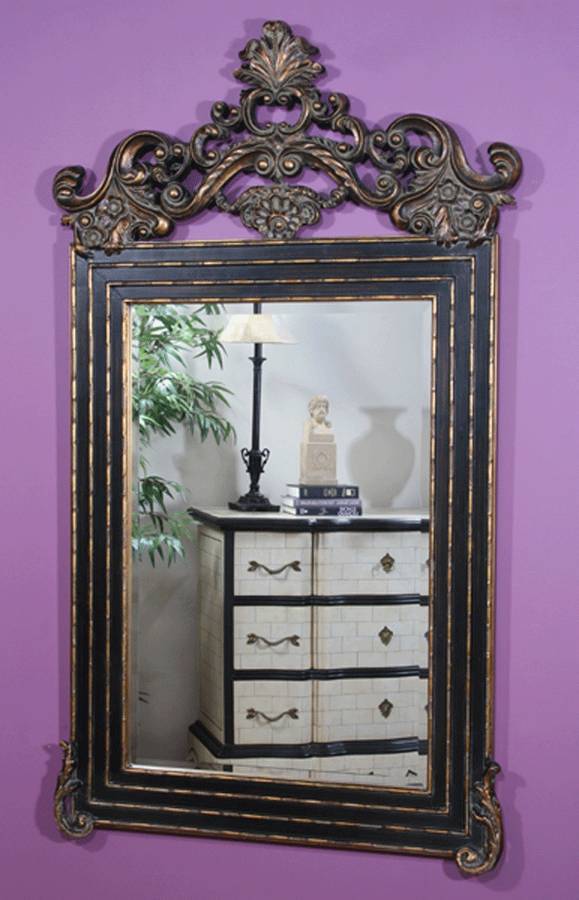 Ultimate Accents Marbella Black Victorian Mirror