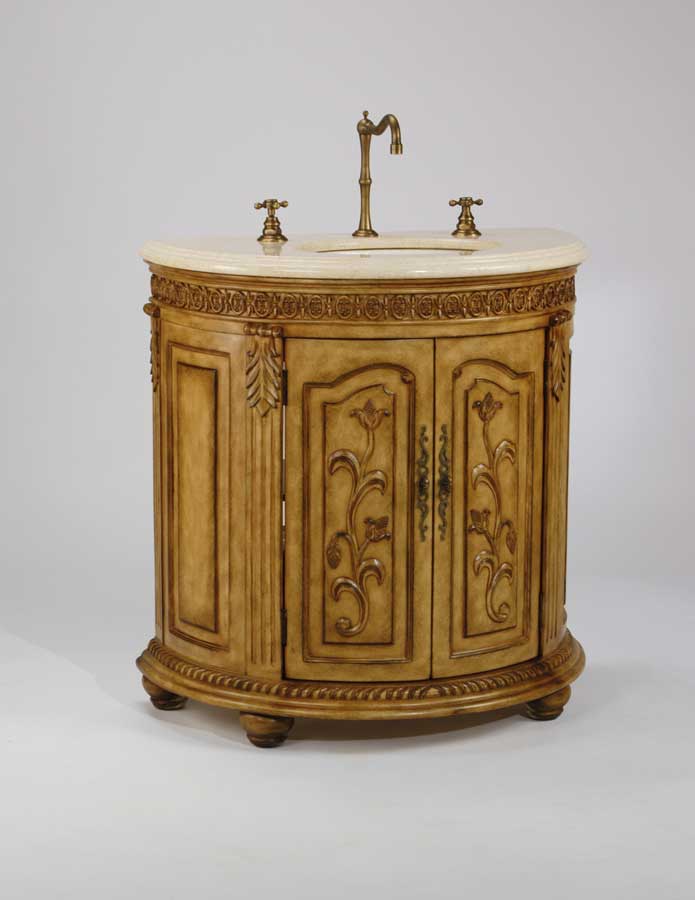 Ultimate Accents Blond Demilune Vanity Ultimate Accents Blond Demilune Vanity