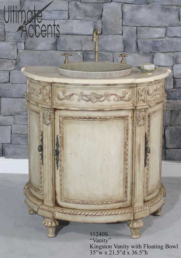 Ultimate Accents Kingston Vanity w Floating Bowl Ultimate Accents Kingston Vanity w Floating Bowl