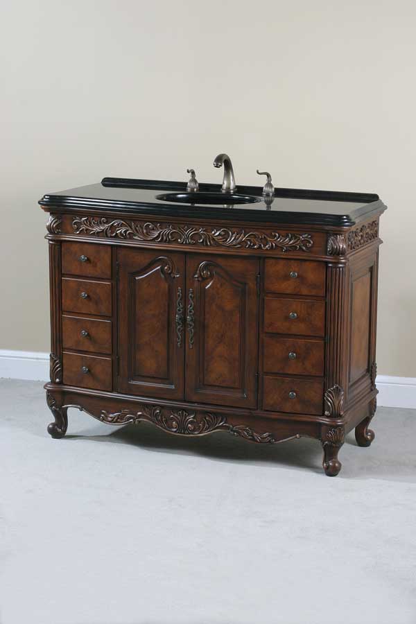 Ultimate Accents 8 Drawer Vanity w Burle Finish Ultimate Accents 8 Drawer Vanity w Burle Finish