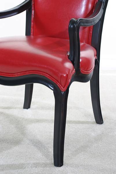 Ultimate Accents Diablo Lipstick Red Bi Cast leather Chair