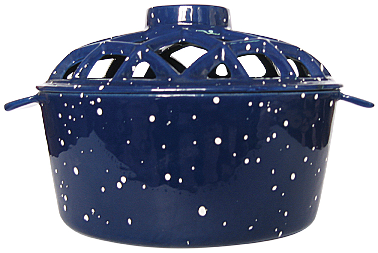 UniFlame Porcelain Coated Lattice Top Steamer - Blue - Uniflame