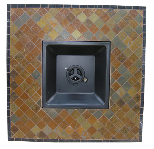 UniFlame Square Gas Fireplace w/ Slate Mantel - Uniflame