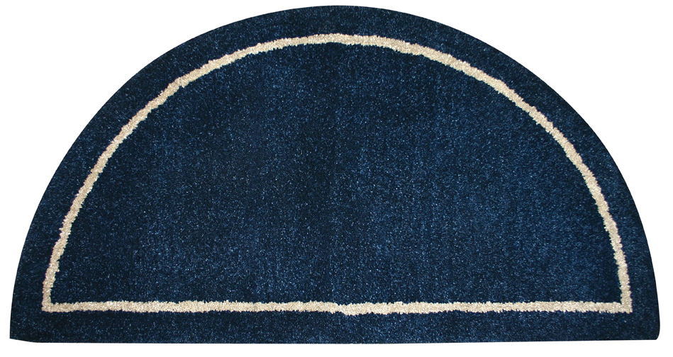 UniFlame Hand-Tufted Wool Hearth Rug - Deep Blue - Uniflame