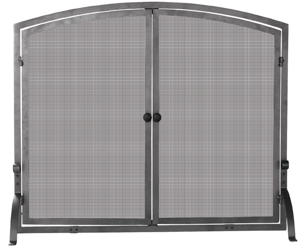 UniFlame Large Olde World Iron Screen with Doors - Uniflame