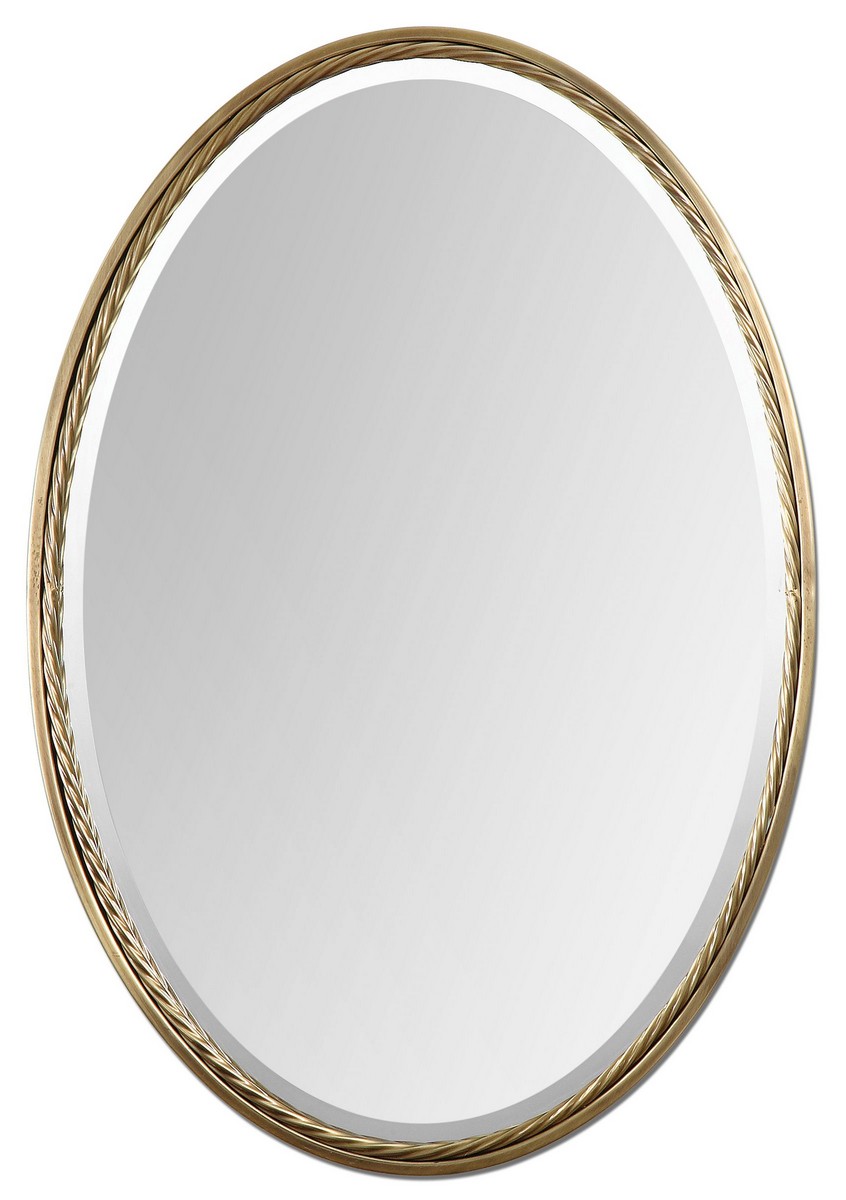 Uttermost Casalina Brass Oval Mirror