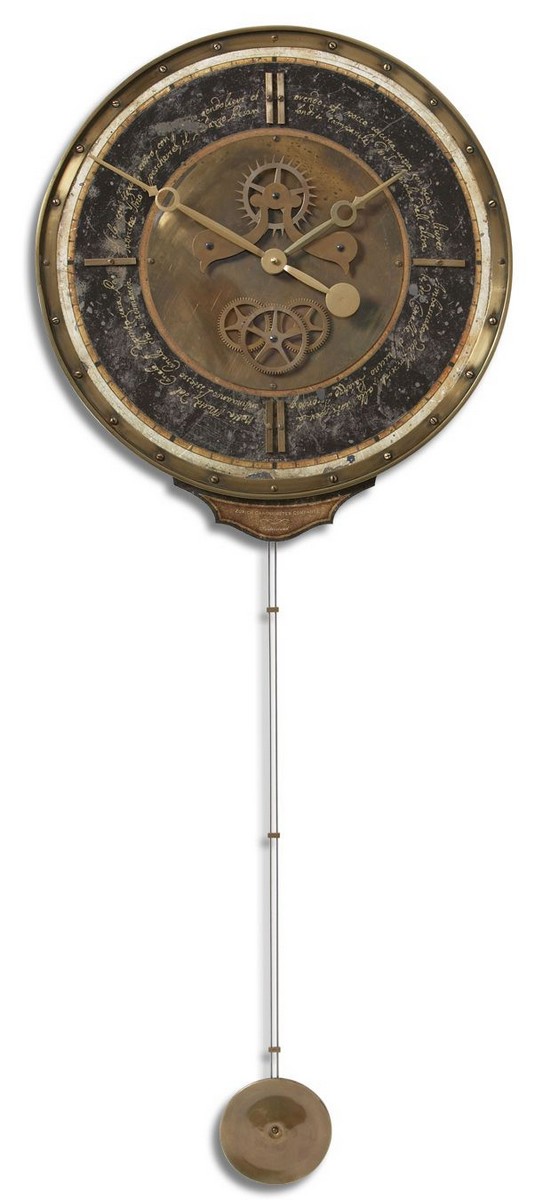 Uttermost Leonardo Chronograph Black Wall Clock
