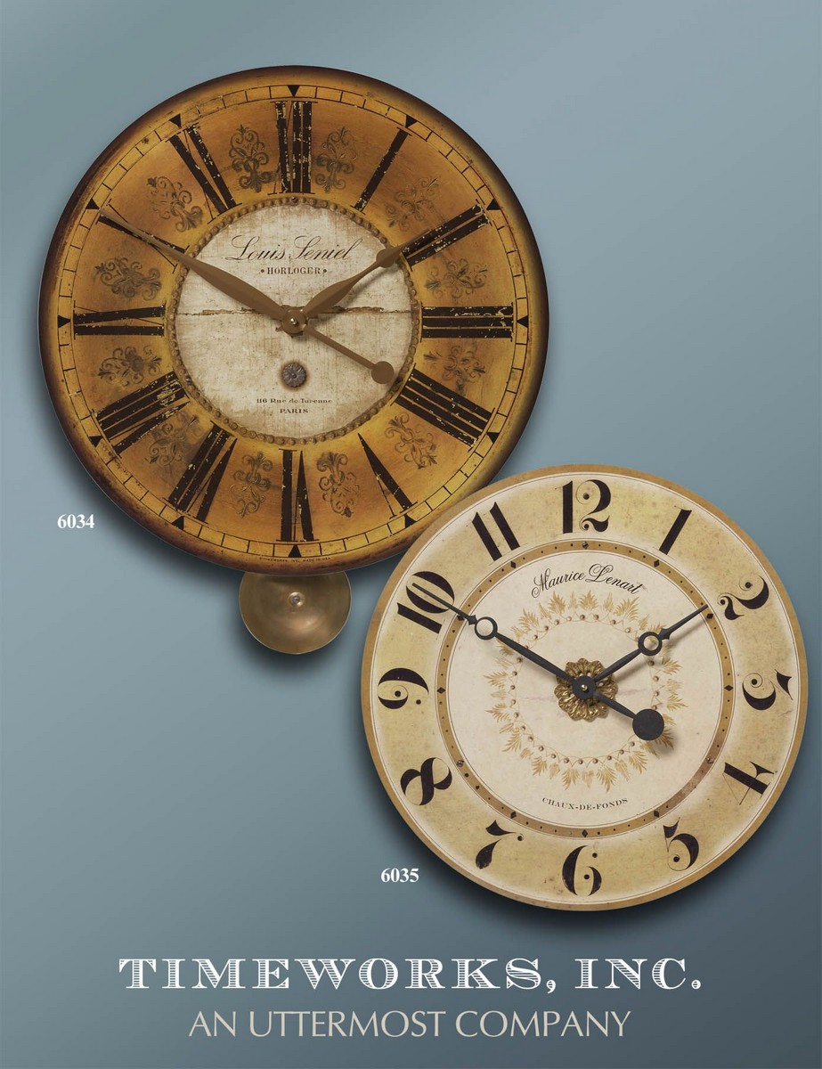 Uttermost Louis Leniel Cream & Gold Wall Clock