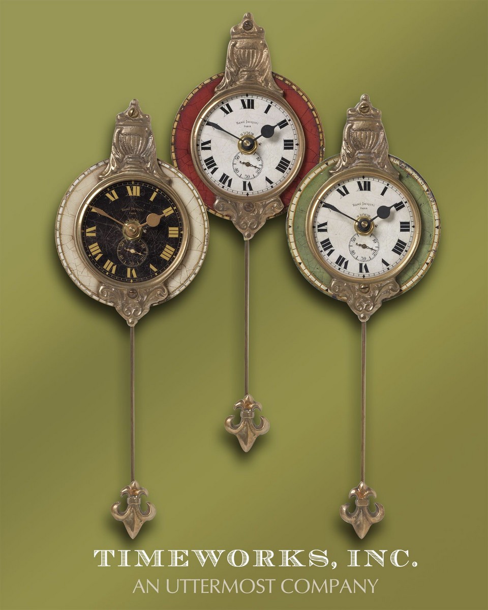 Uttermost Monarch Wall Clock - Set of 3