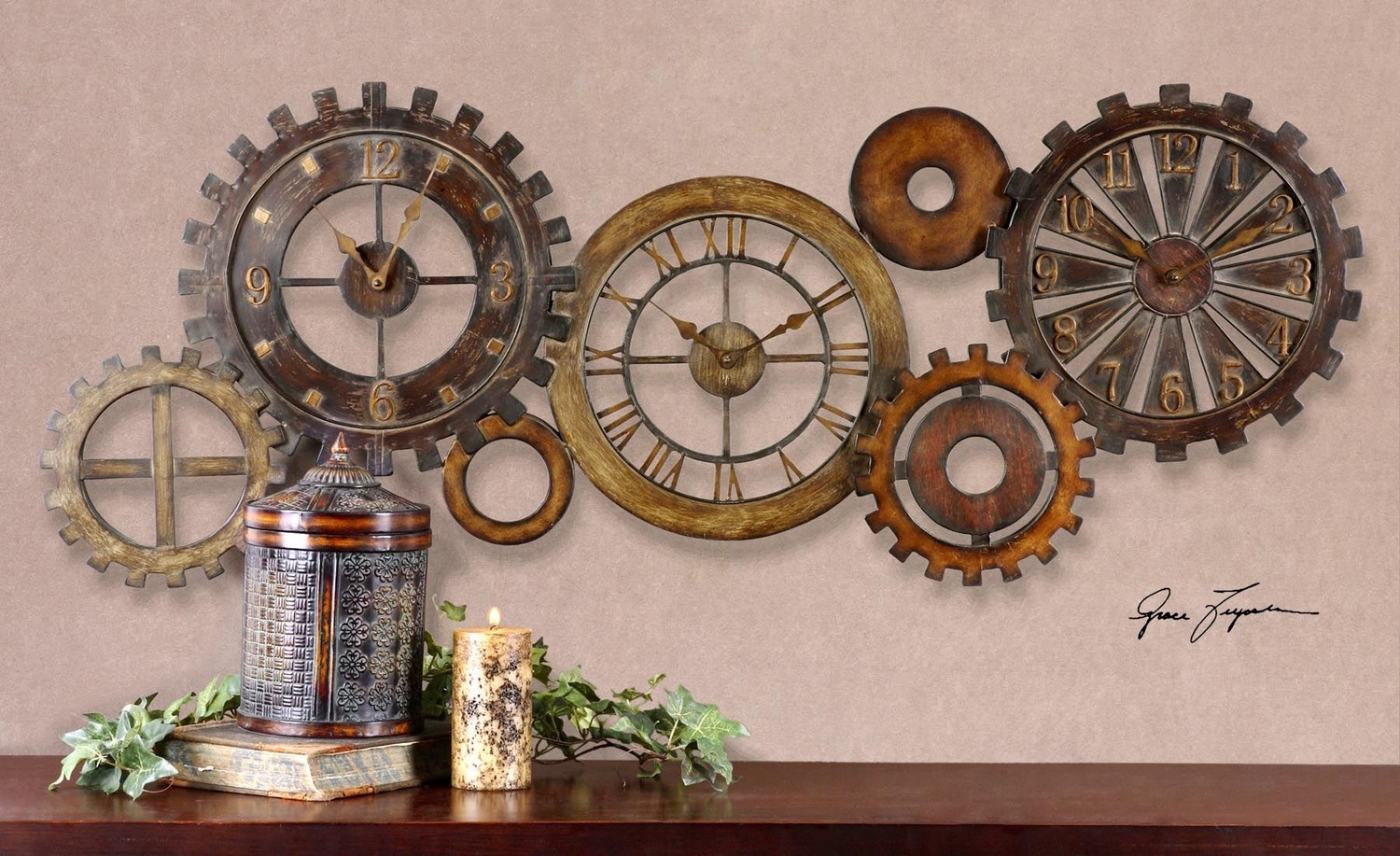 Uttermost Spare Parts Wall Clock