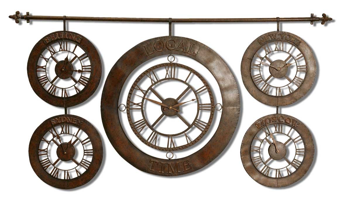 Uttermost Time Zones Wall Clock