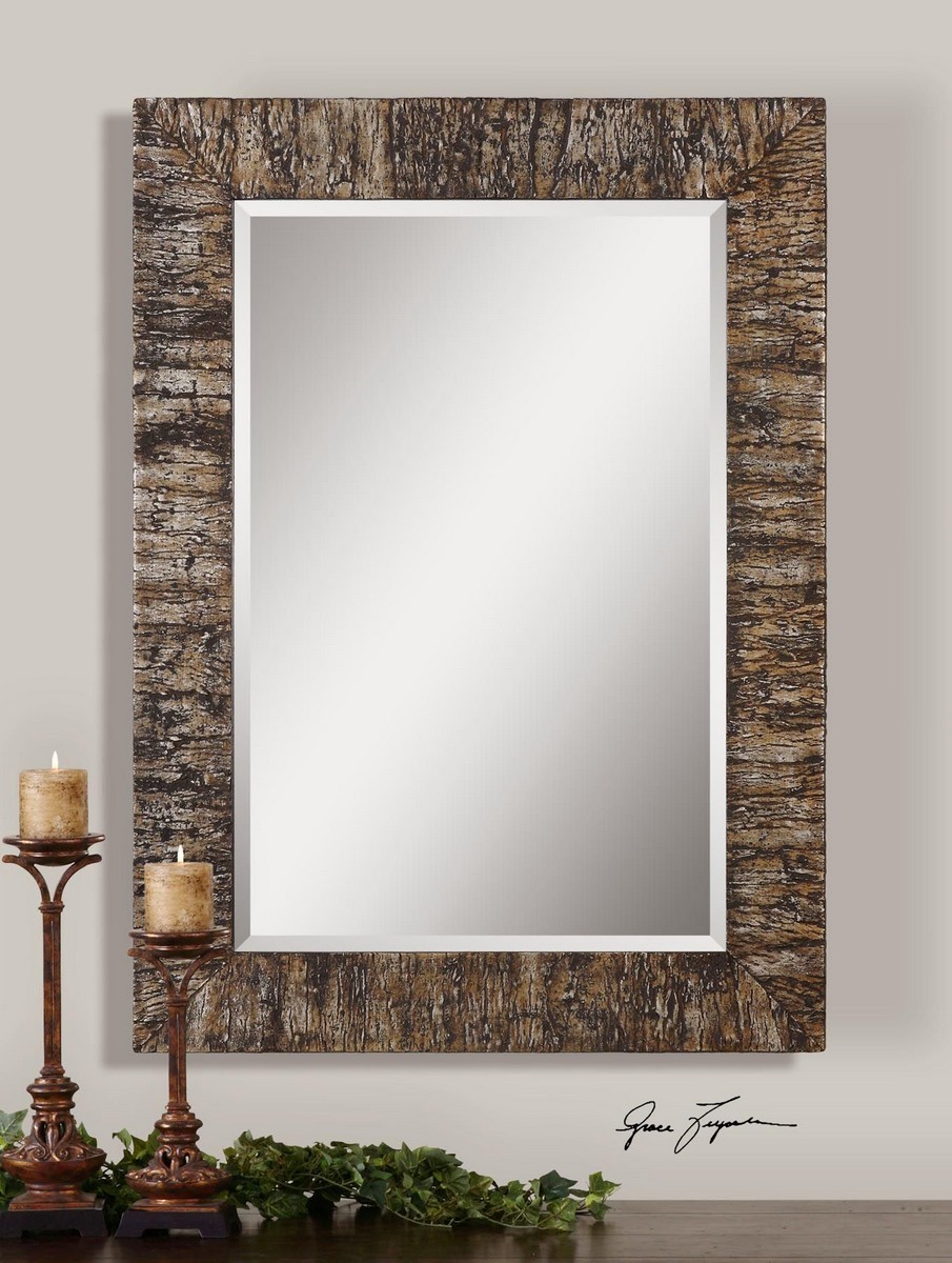 Uttermost Coaldale Bark Mirror