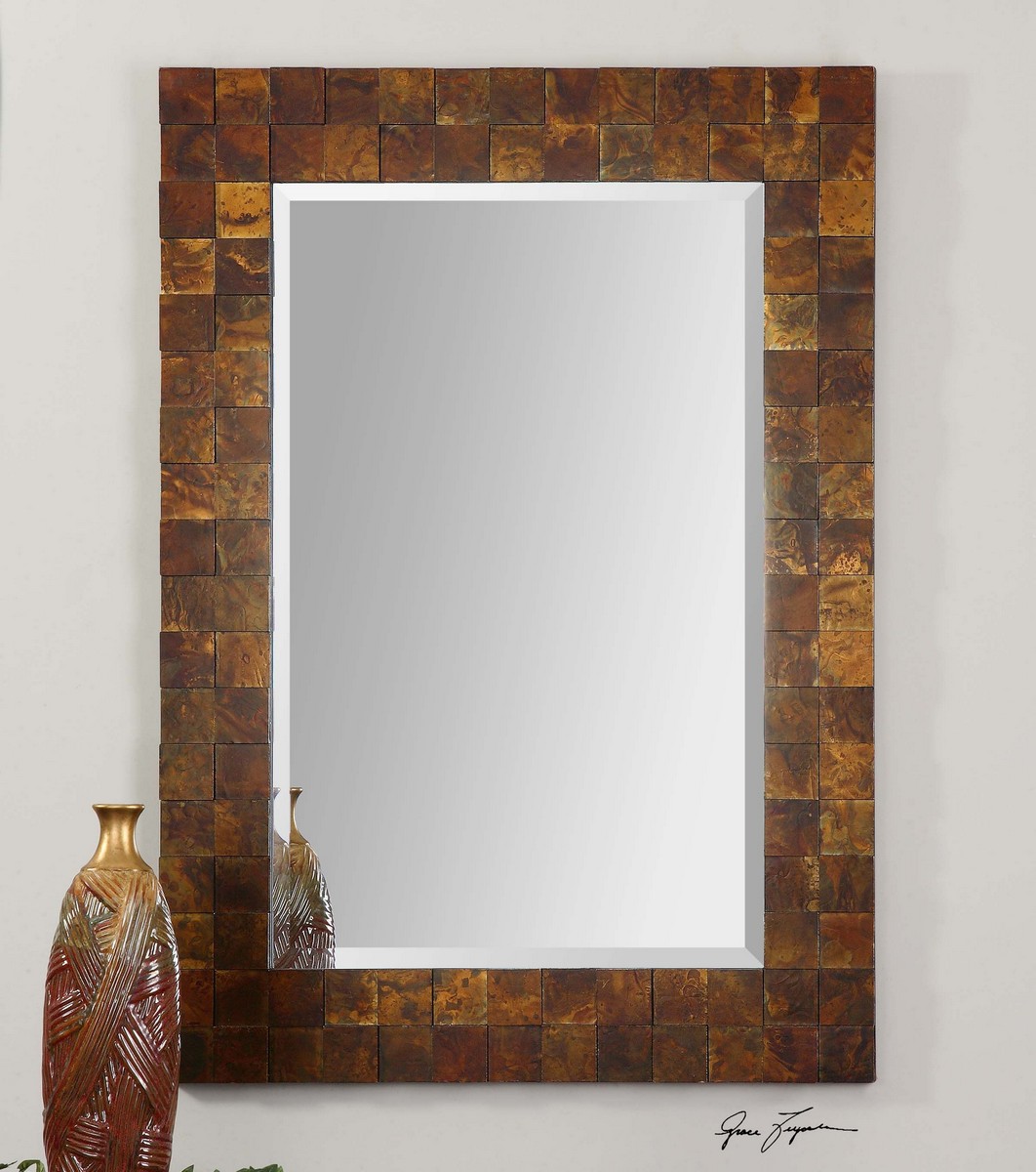 Uttermost Ambrosia Copper Mosaic Mirror