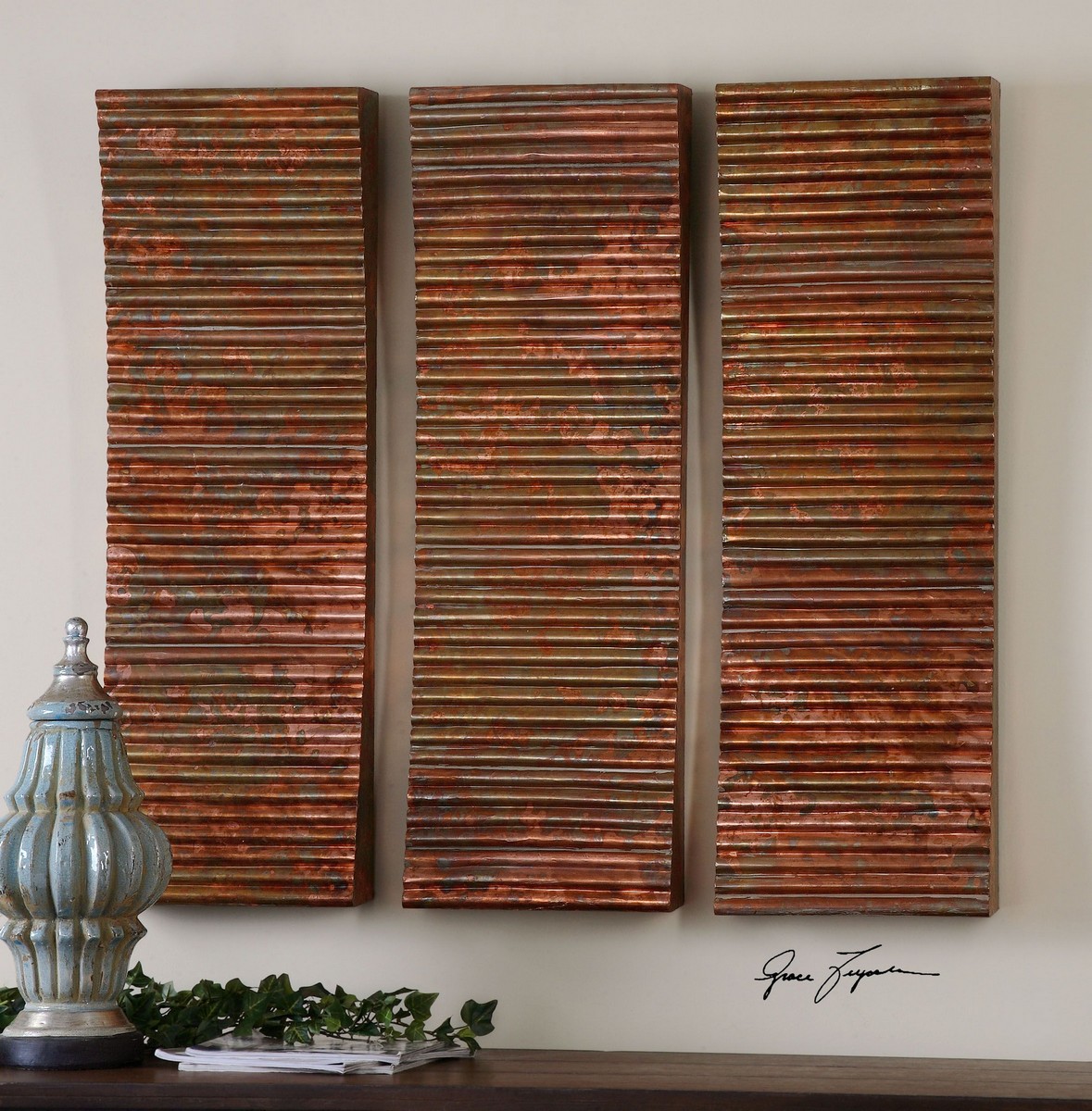 Uttermost Adara Copper Wall Art - Set of 3