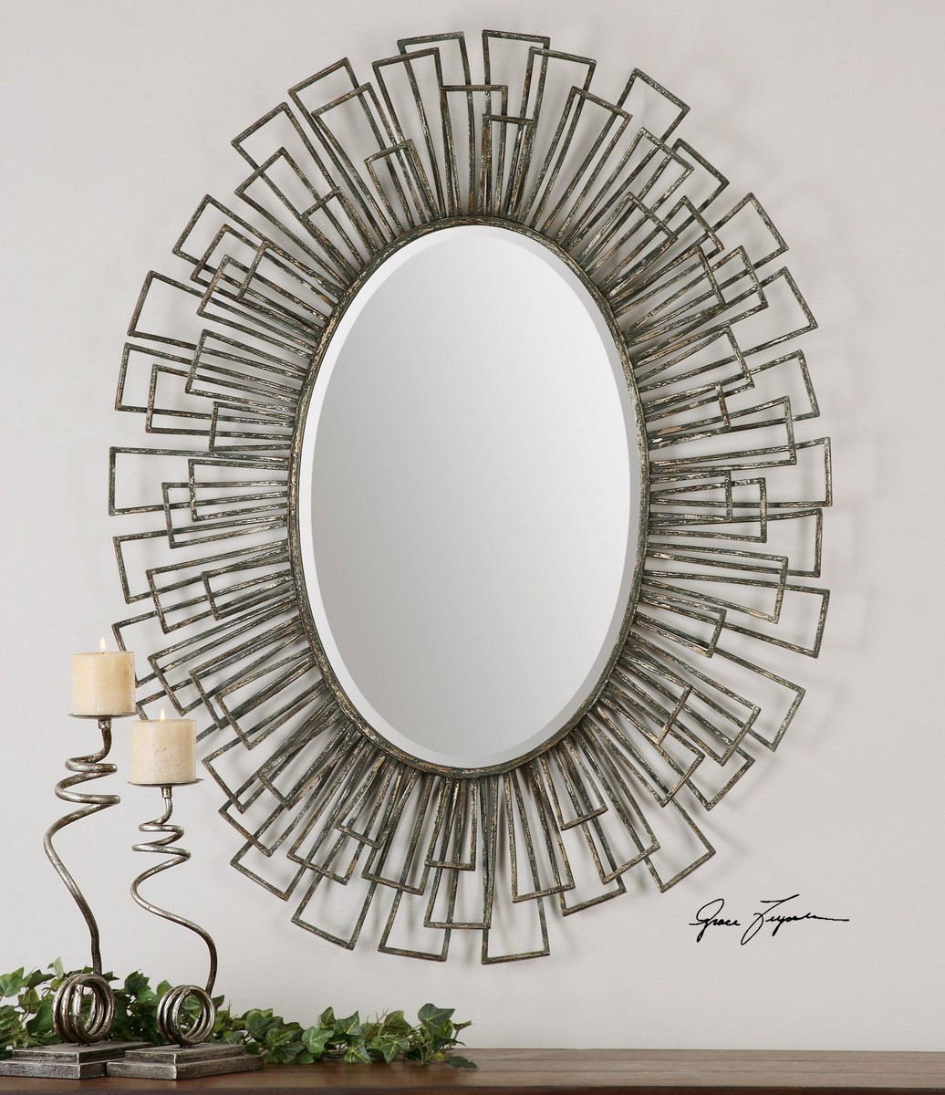 Uttermost Alcinia Oval Metal Mirror