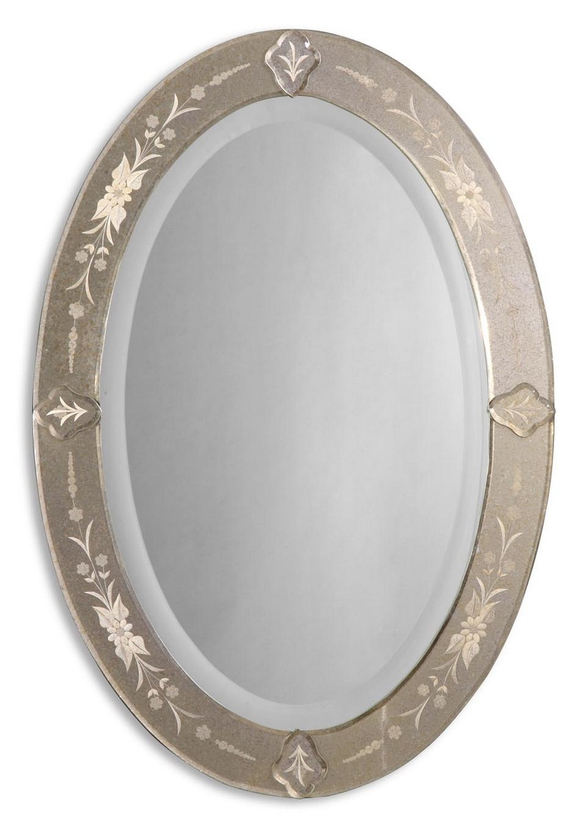 Uttermost Donna Antique Oval Mirror