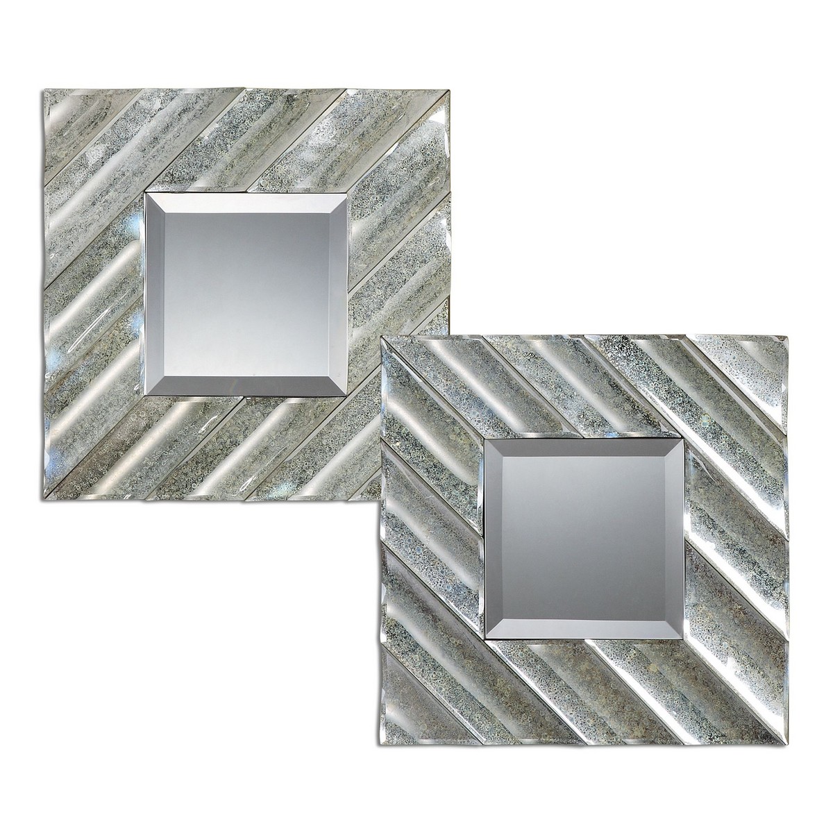 Uttermost Jovan Squares - Set of 2 Silver Mirror