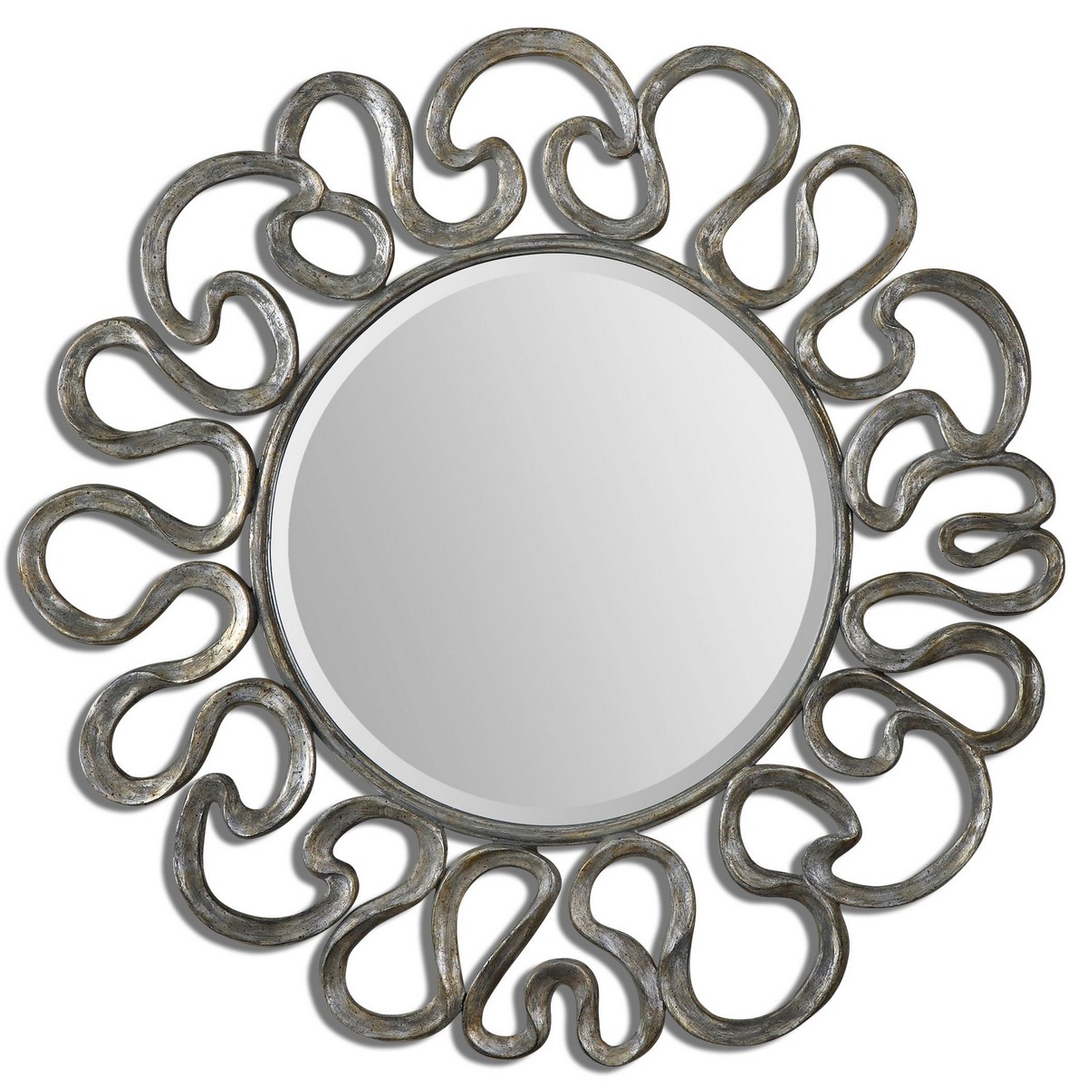 Uttermost Aeneas Round Silver Mirror