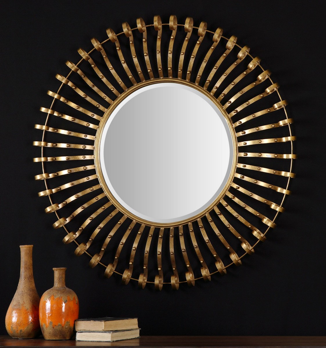Uttermost Leopolda Round Gold Mirror