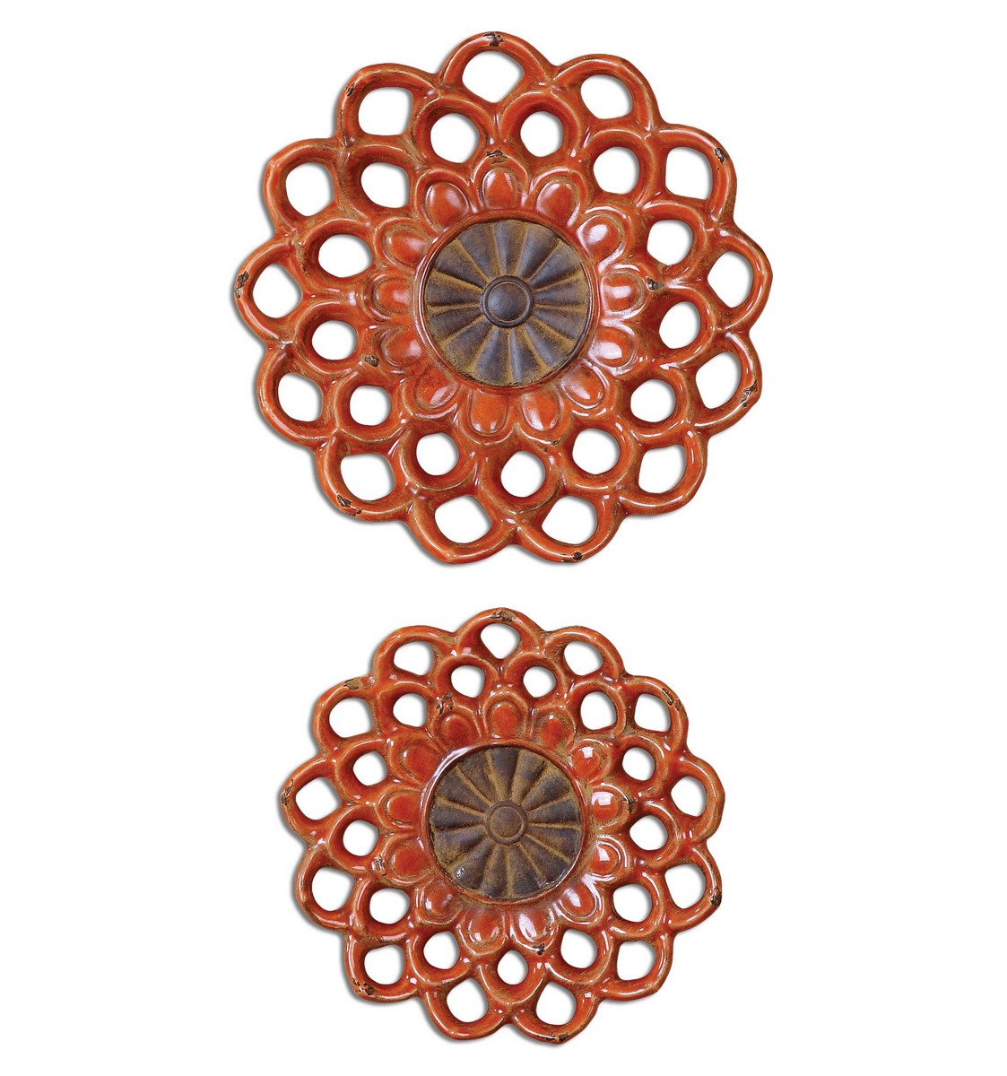 Uttermost Carilla Ceramic Medallions - Set of 2