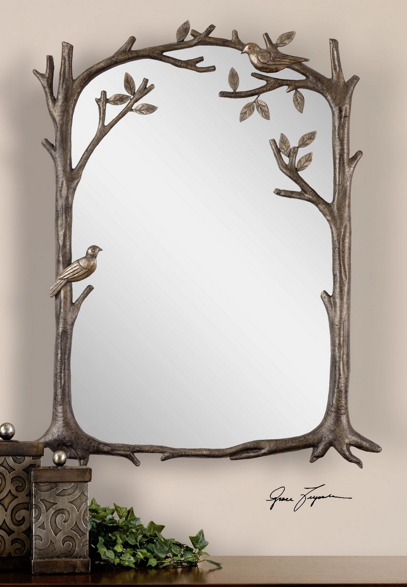 Uttermost Perching Birds Small Decorative Mirror