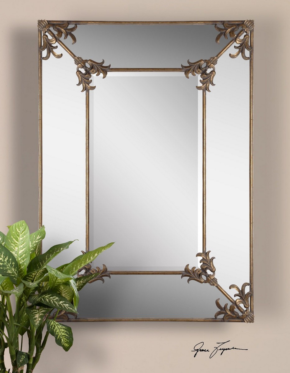 Uttermost Ansonia Antique Gold Mirror