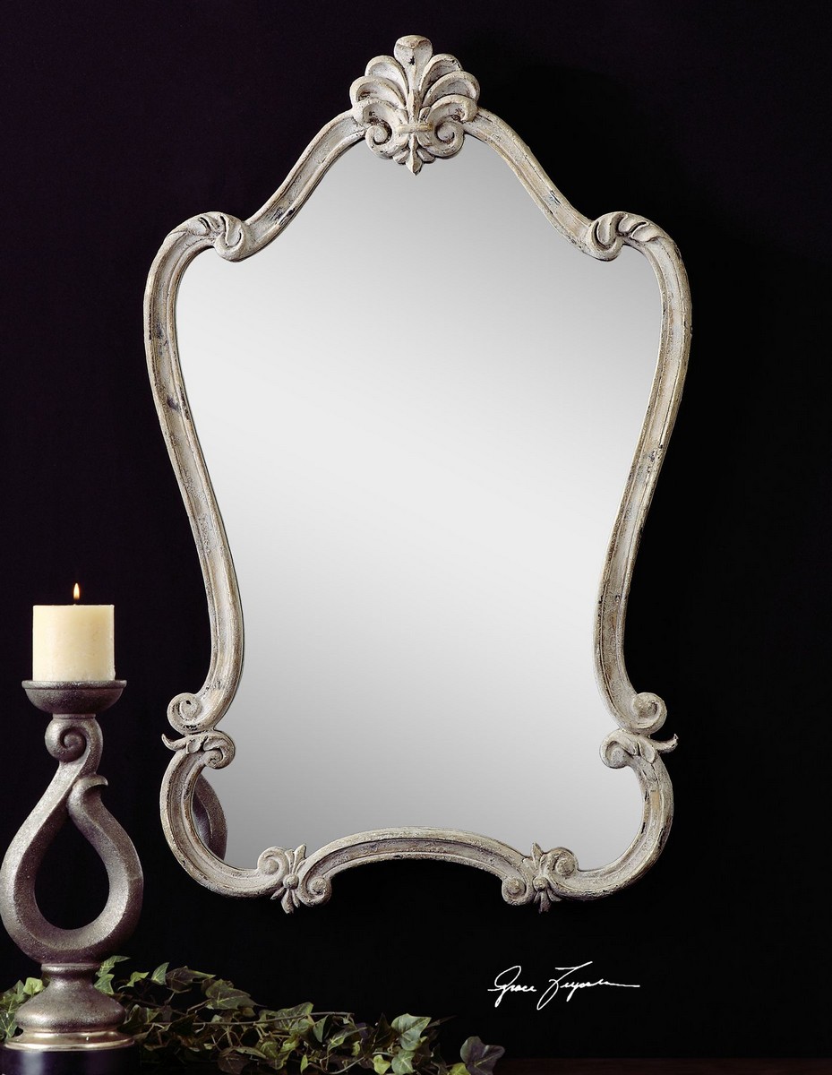 Uttermost Walton Hall Antique White Mirror