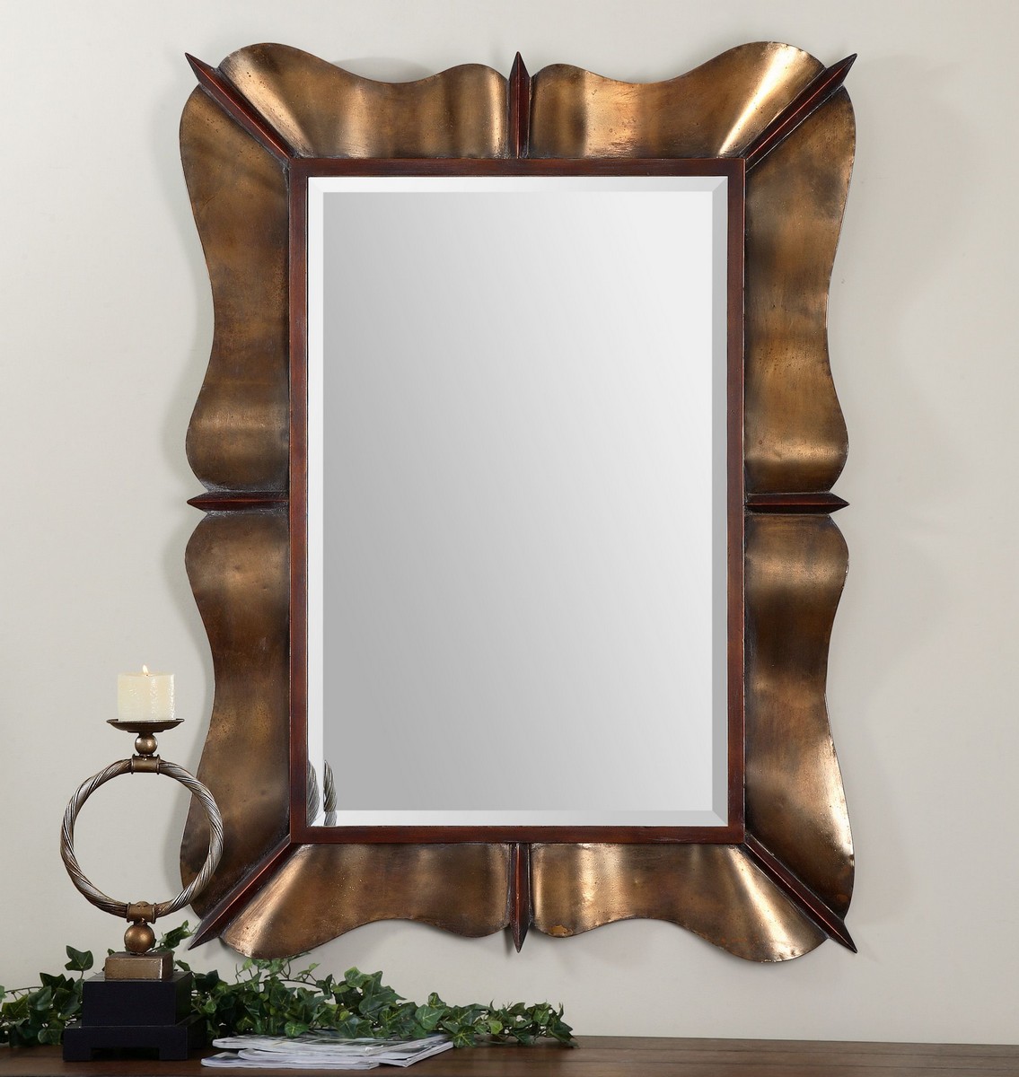 Uttermost Bowery Curved Metal Mirror