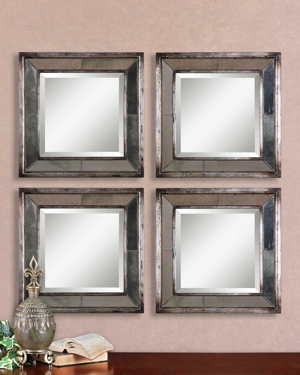 Uttermost Davion Squares Silver Mirror - Set of 2