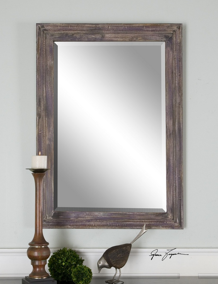 Uttermost Castine Distressed Purple Mirror