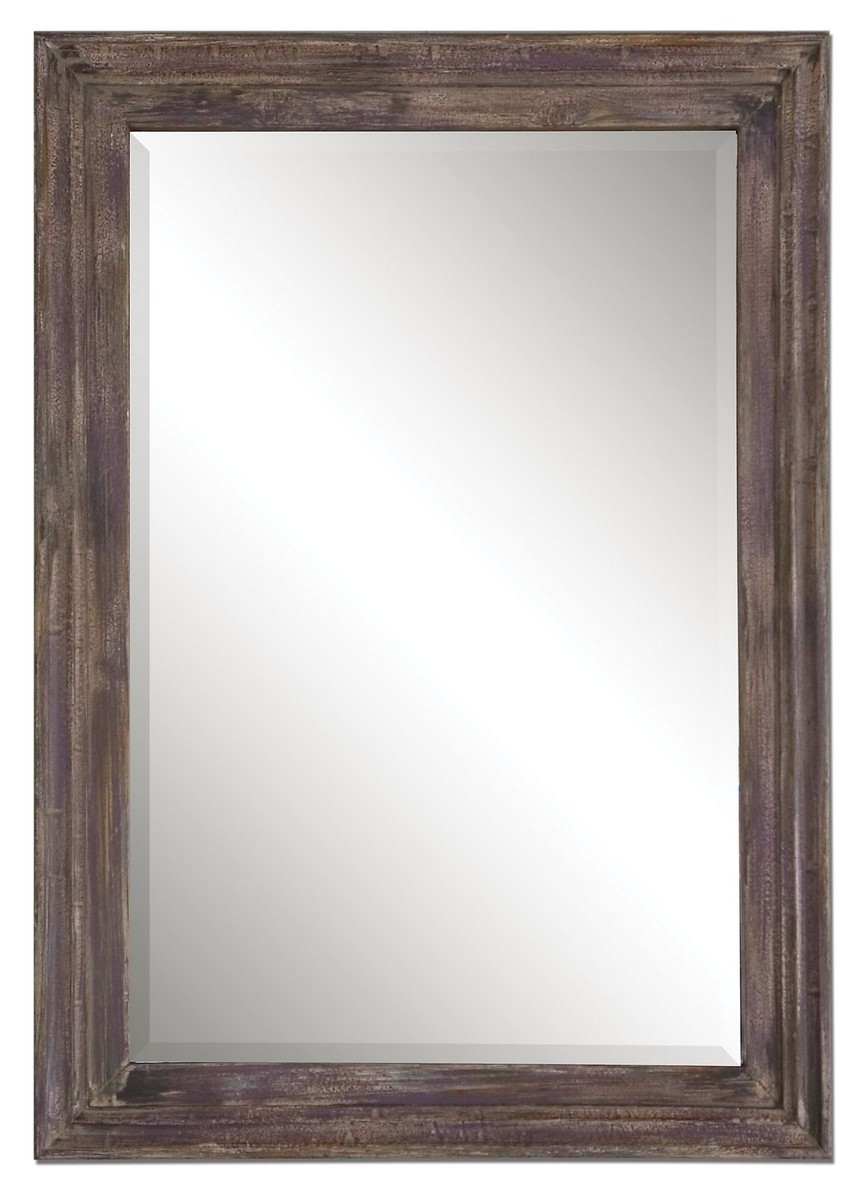 Uttermost Castine Distressed Purple Mirror