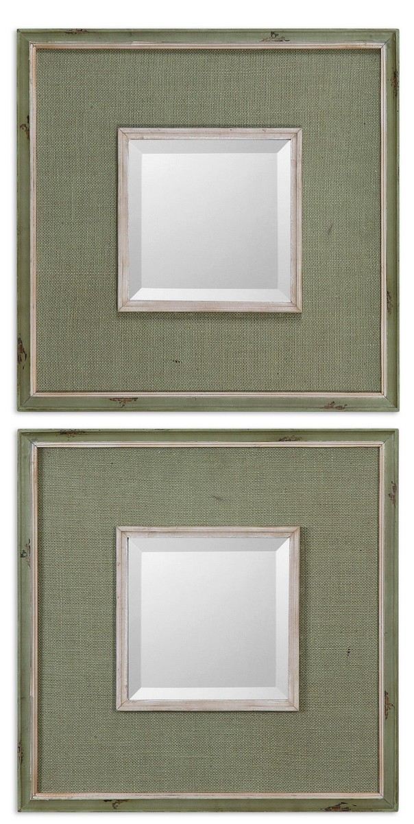 Uttermost Sheridan Green Mirror - Set of 2