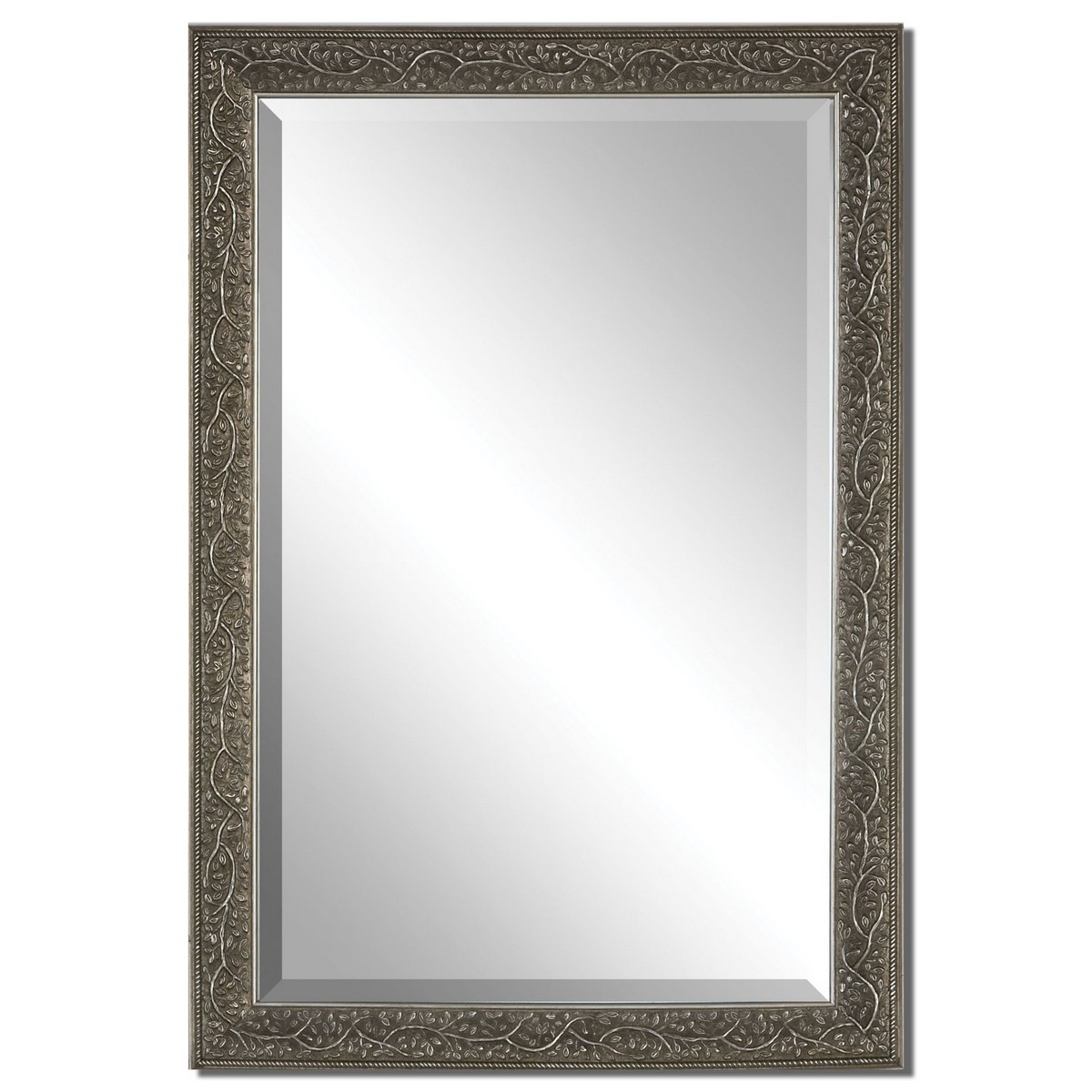 Uttermost Clematis Aged Silver Mirror