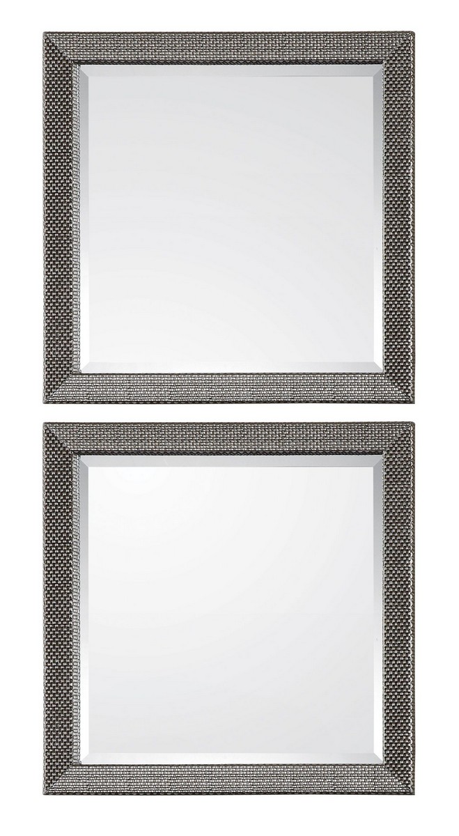 Uttermost Allia Silver Square Mirrors - Set of 2
