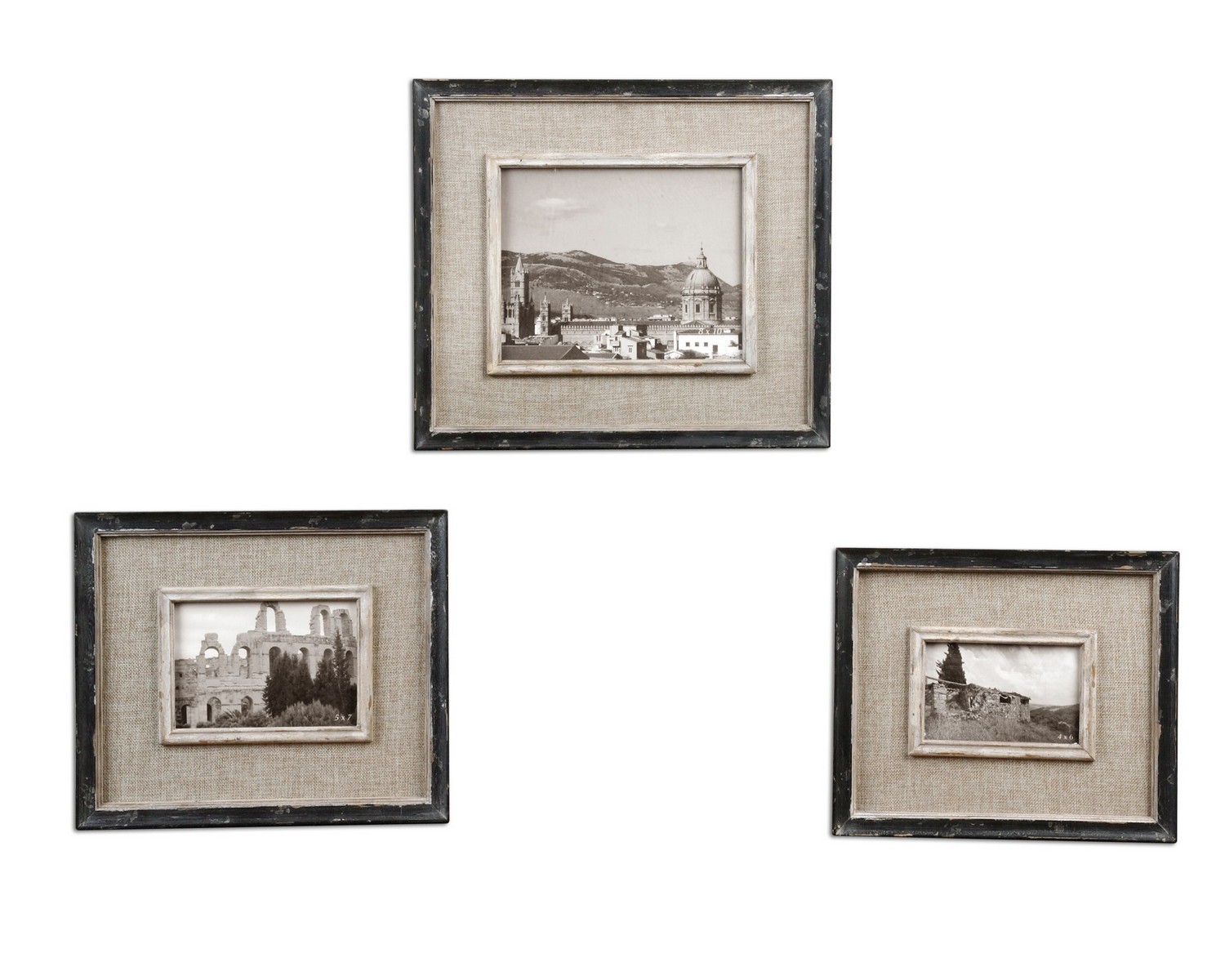 Uttermost Kalidas Cloth Lined Photo Frames - Set of 3