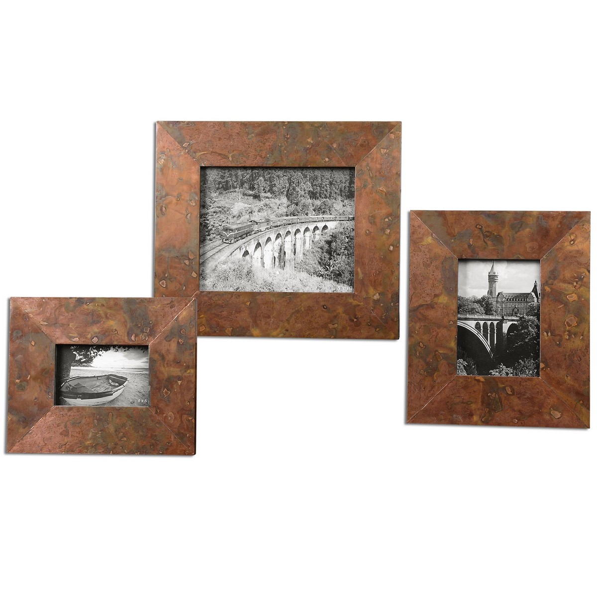 Uttermost Ambrosia Copper Photo Frames - Set of 3