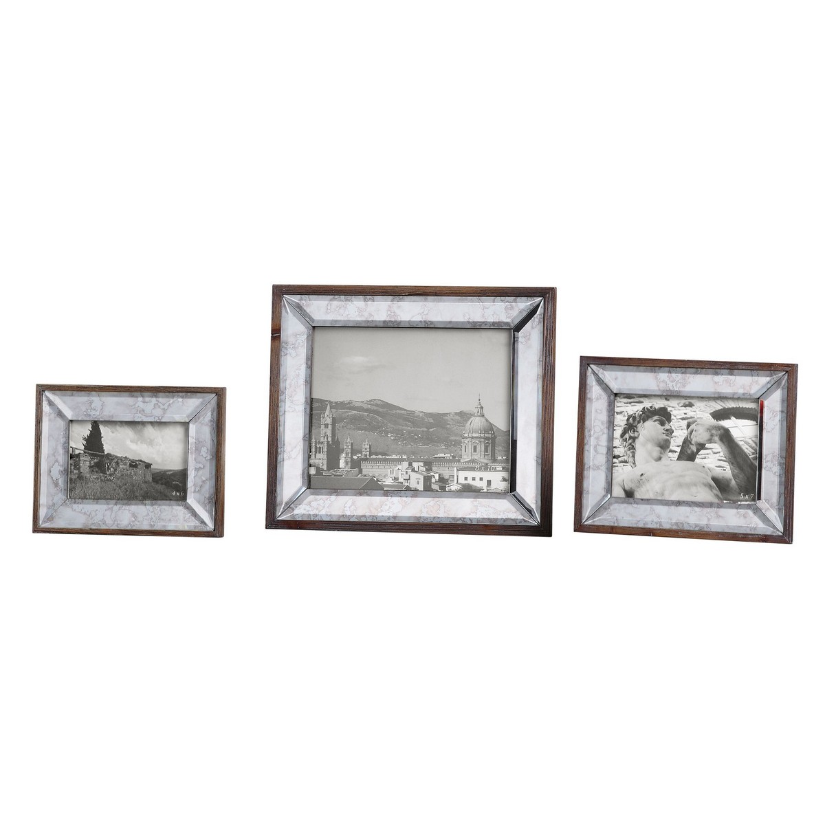 Uttermost Daria Antique Mirror Photo Frames - Set of 3