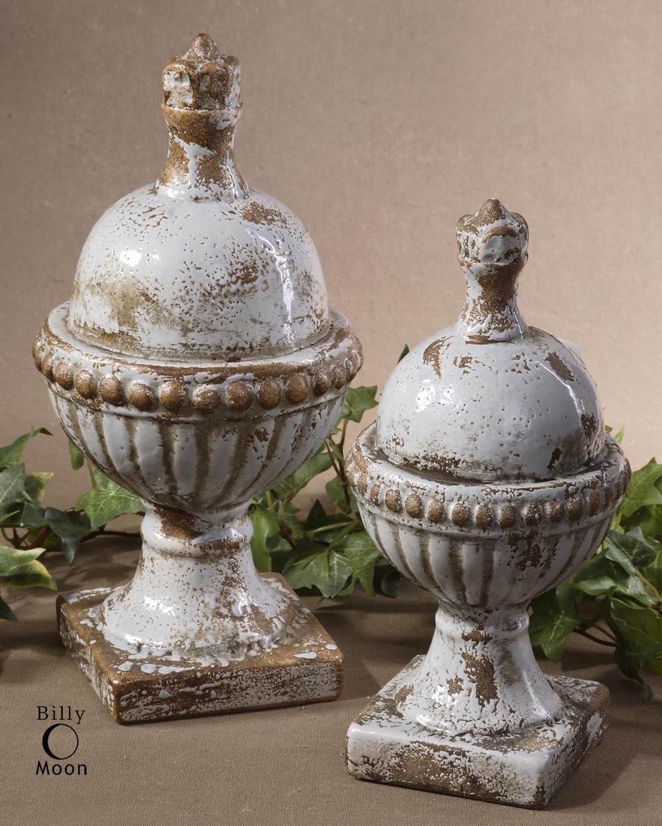 Uttermost Sini Ceramic Finials - Set of 2