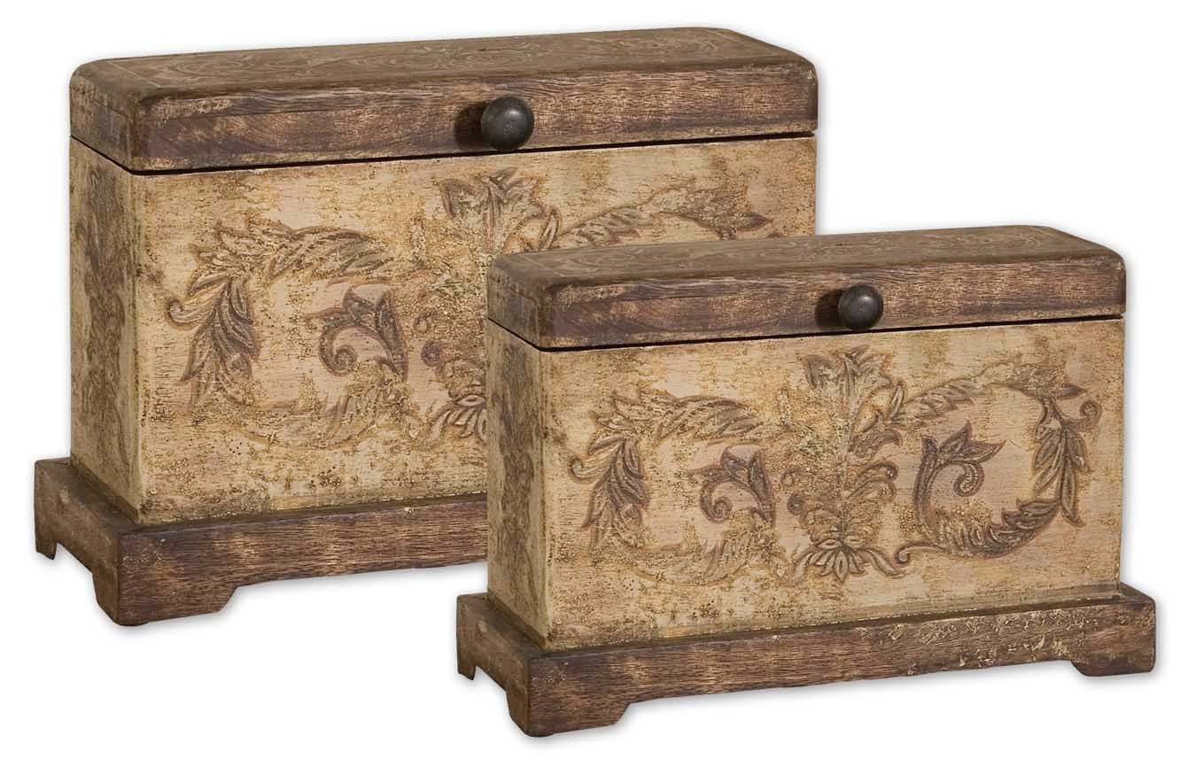 Uttermost Scotty Wood Boxes - Set of 2