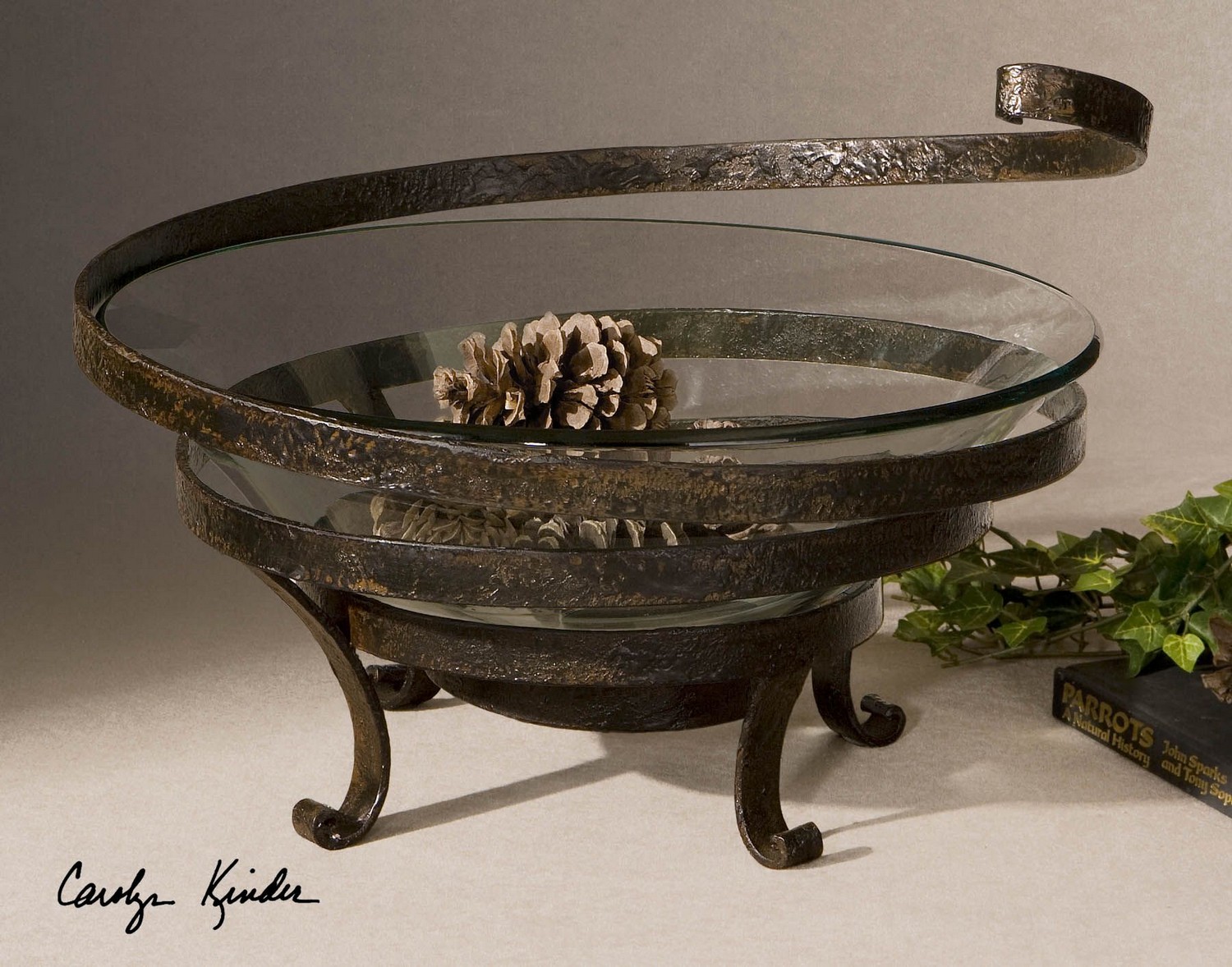 Uttermost Duff Glass & Metal Decorative Bowl
