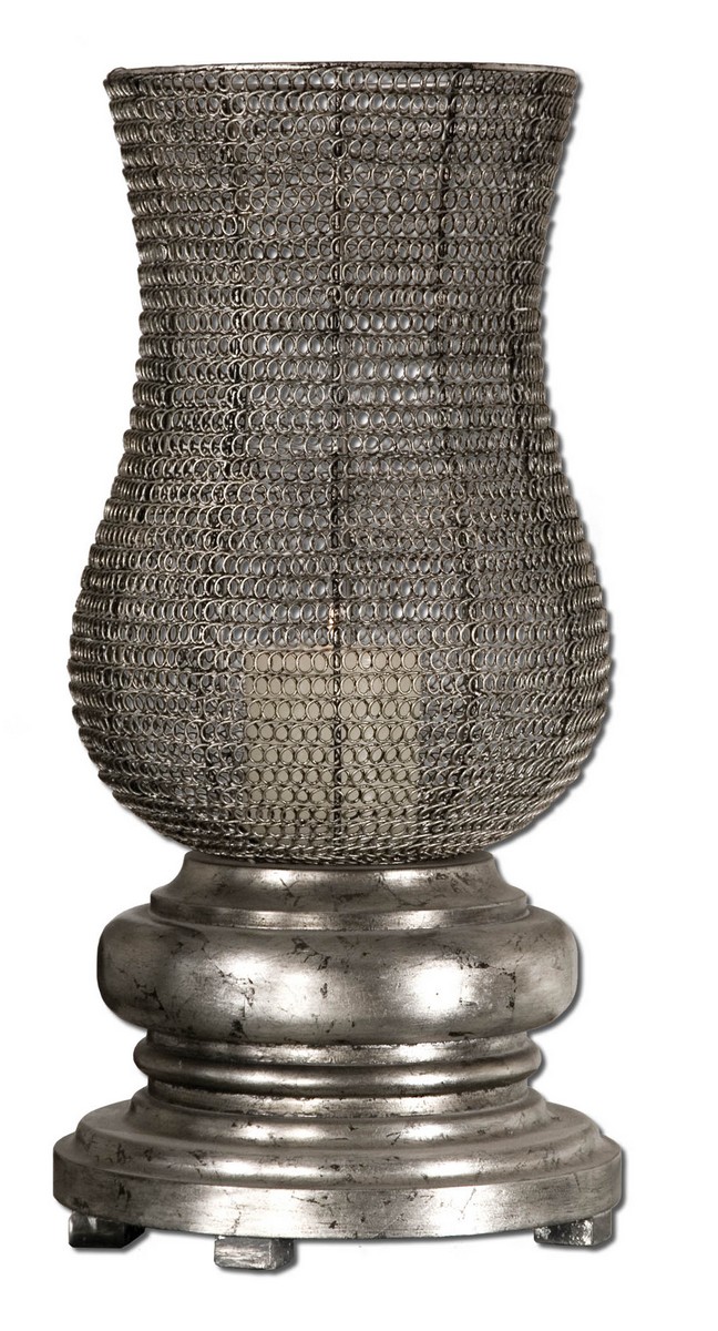 Uttermost Rickma Antique Silver Candleholder