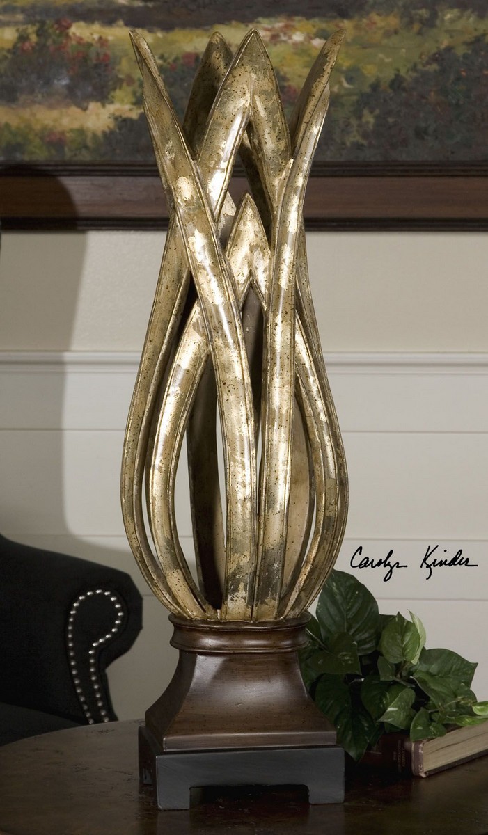 Uttermost Zara Silver Leaf Decorative Vase