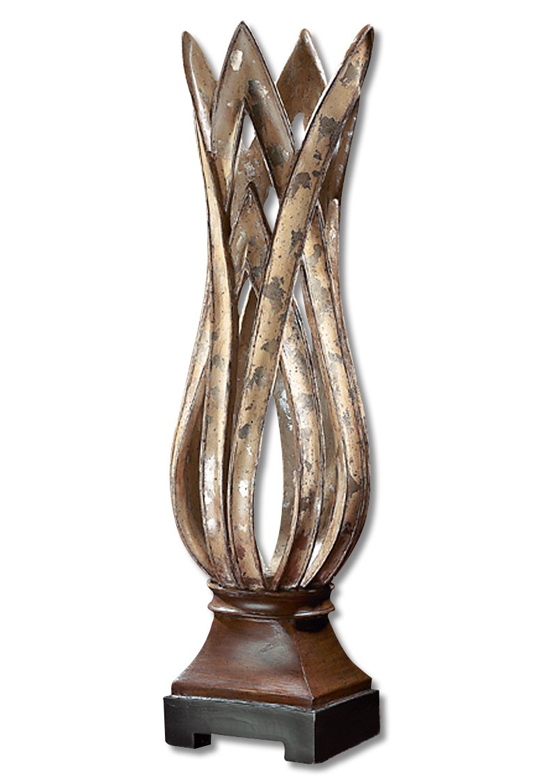 Uttermost Zara Silver Leaf Decorative Vase