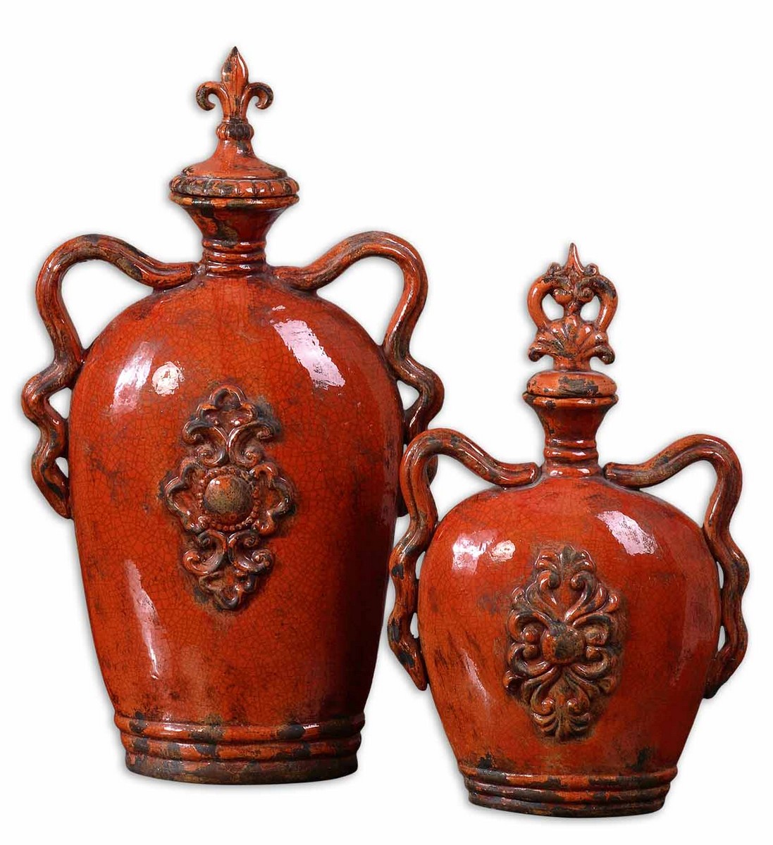 Uttermost Raya Burnt Orange Containers - Set of 2