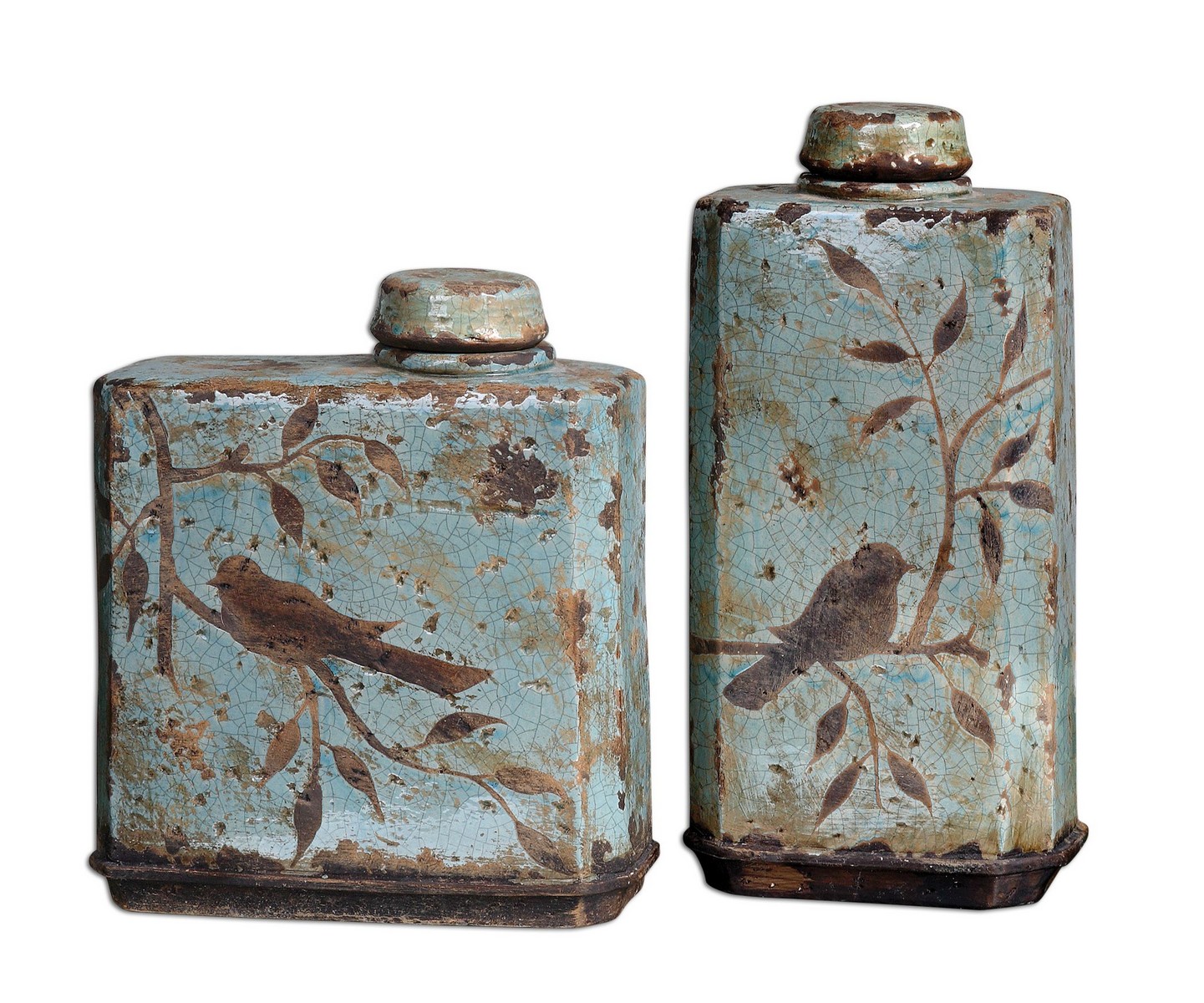 Uttermost Freya Light Sky Blue Containers - Set of 2